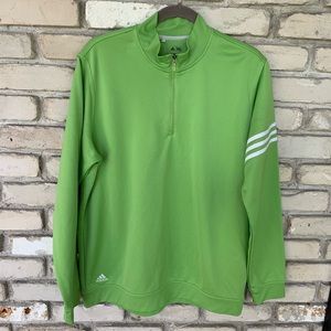 Adidas green quarter zip jacket